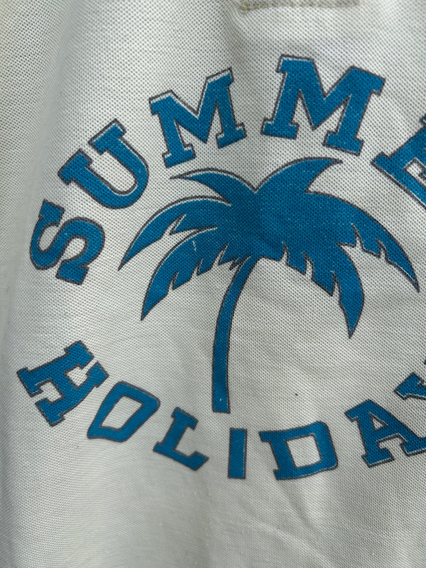 80s summer yellow polo top 7-8y (122-128cm)