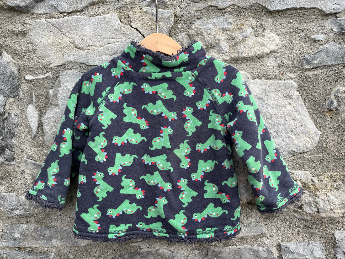 Reversible dinosaurs fleece 12-18m (80-86cm)