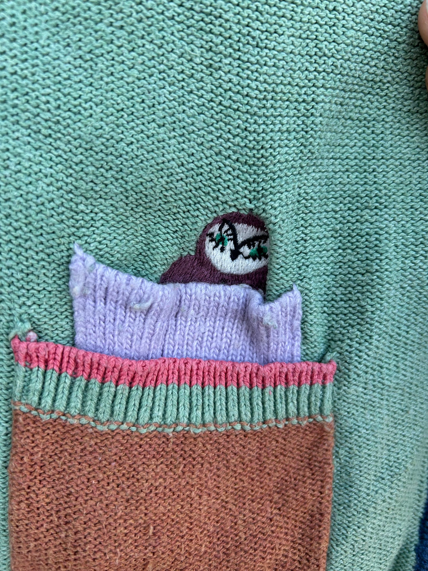 Green cardigan 5-6y (110-116cm)