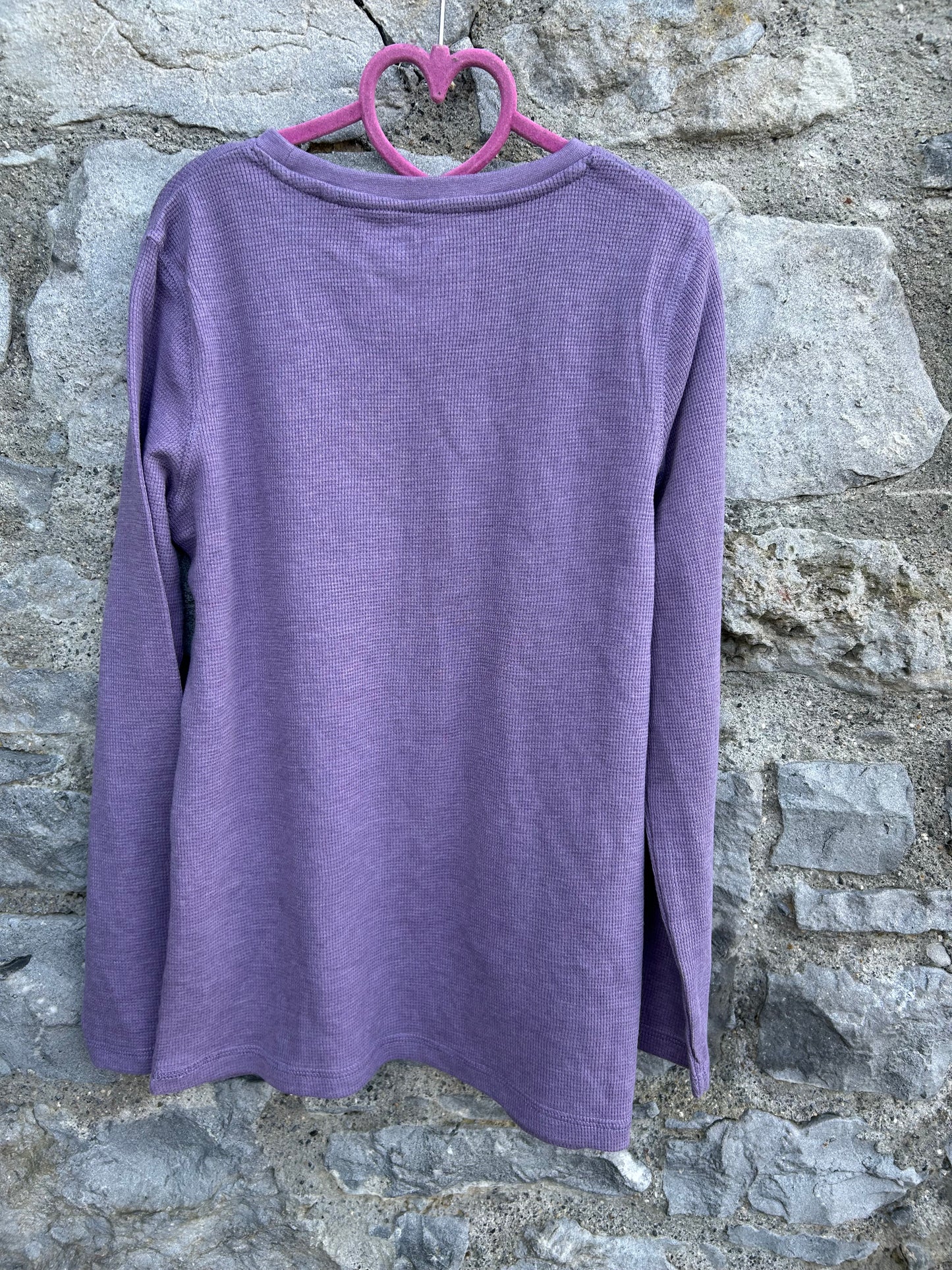 Purple waffle top 10y (140cm)