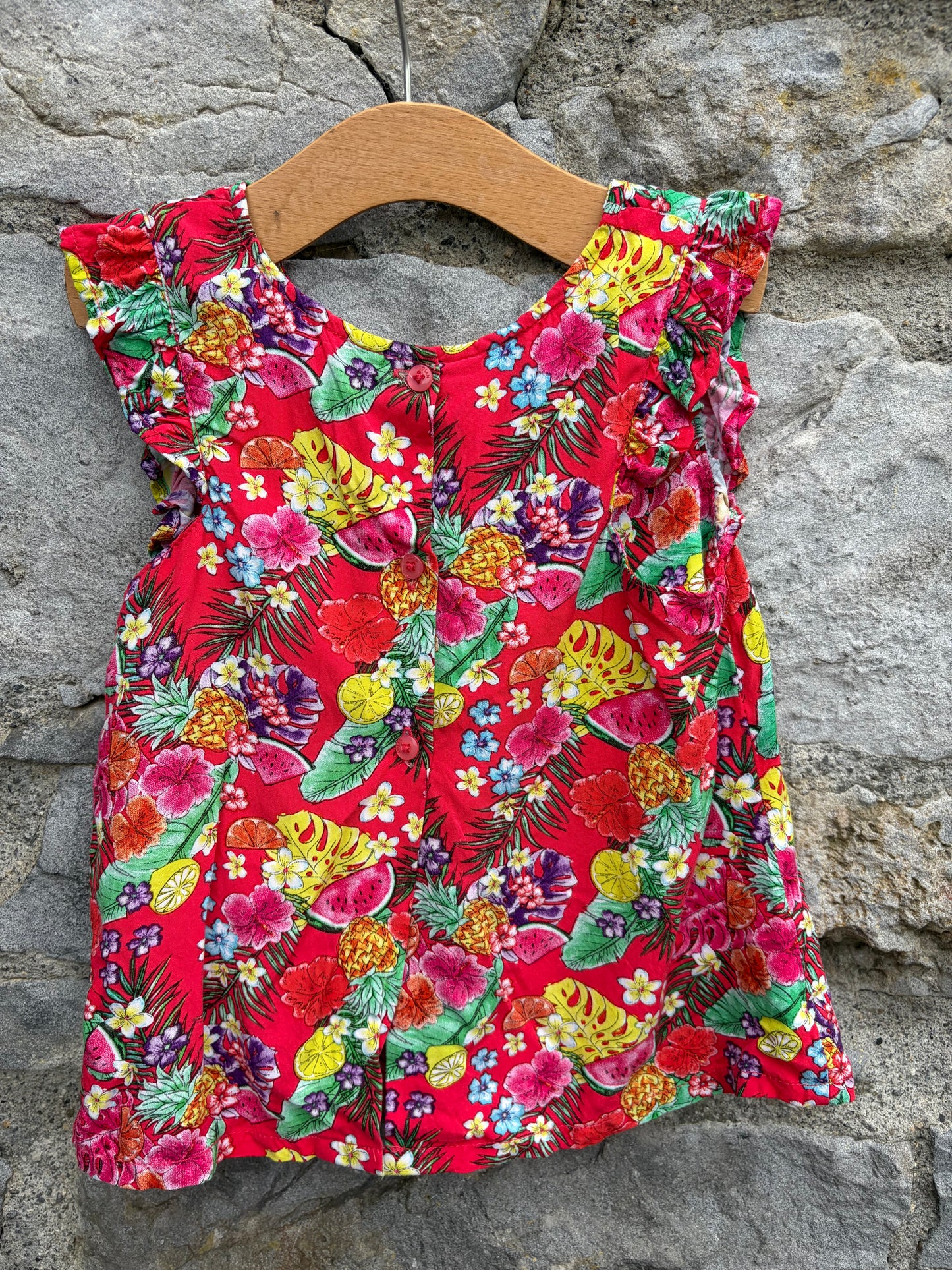 Tropical fruit red top 4y (104cm)
