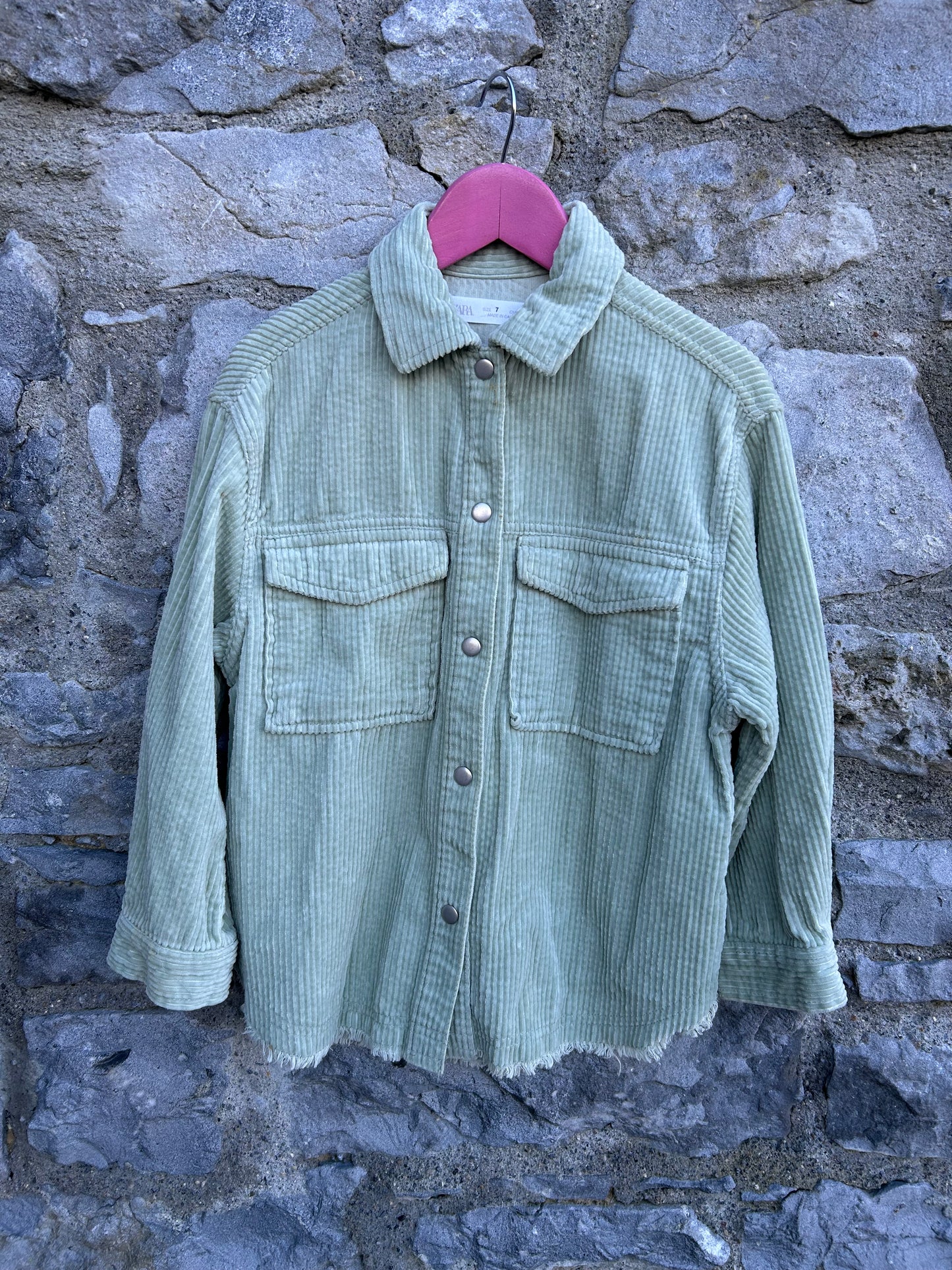 Pistachio cord shirt 6-7y (116-122cm)