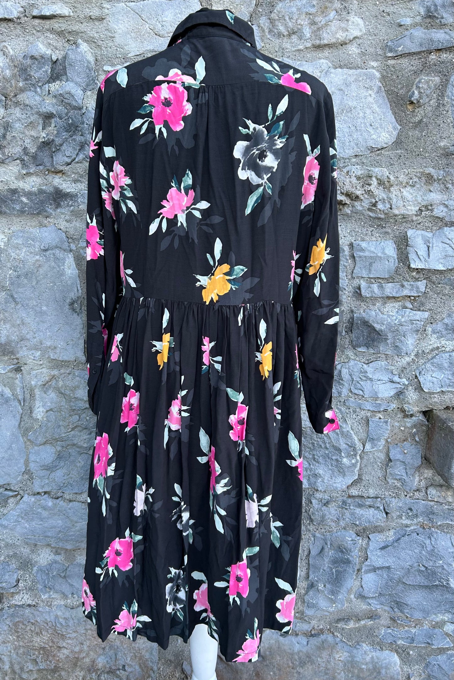 Black floral dress uk 14