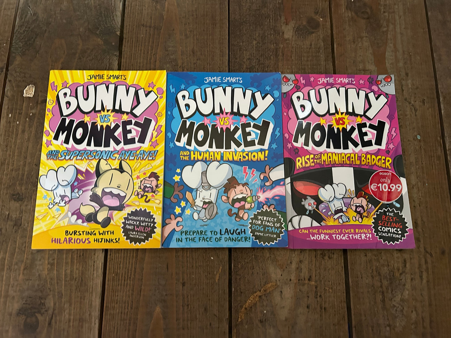 Bunny vs monkey set by Jamie Smart's