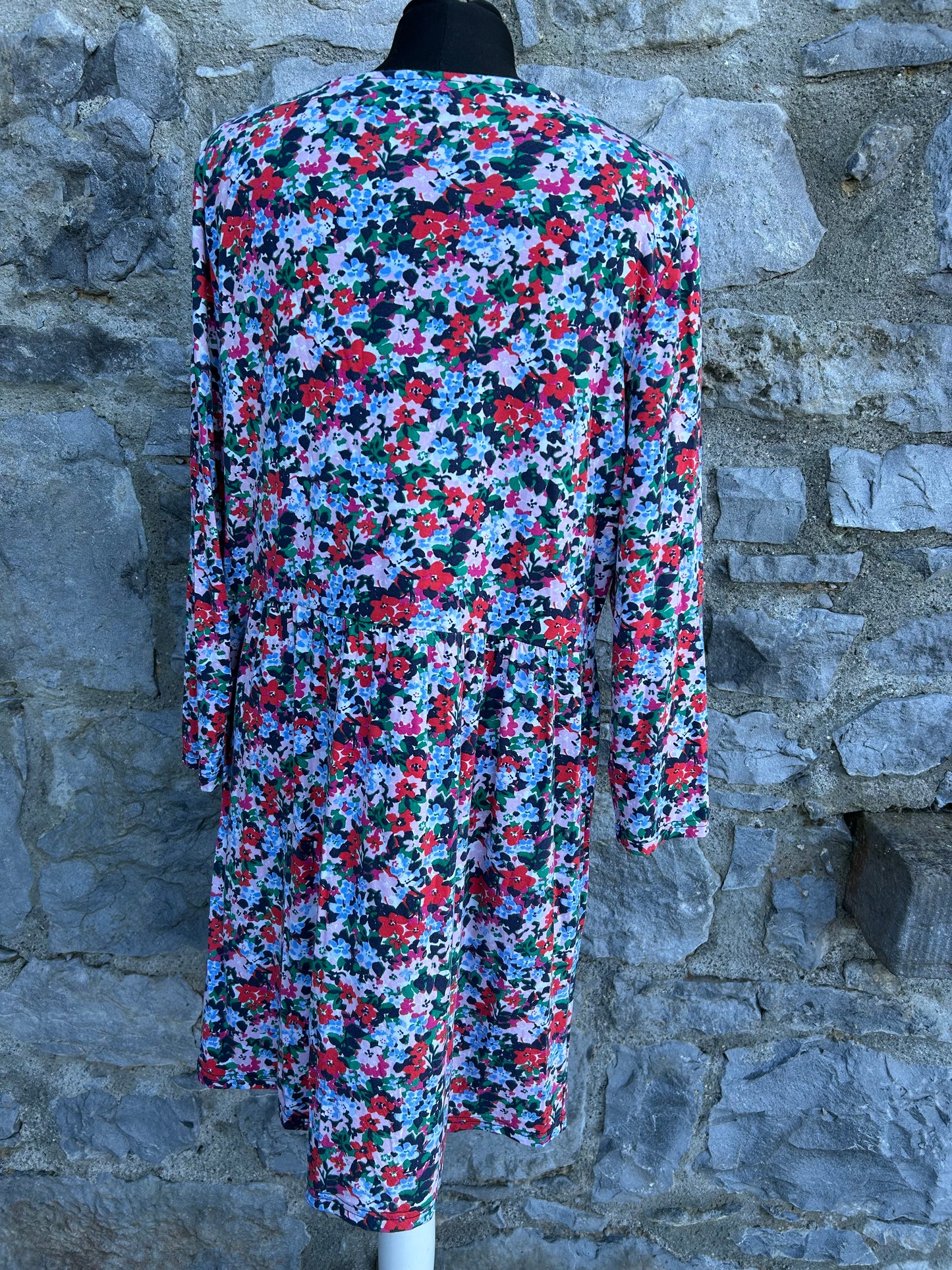 Red&blue flowers dress uk 16