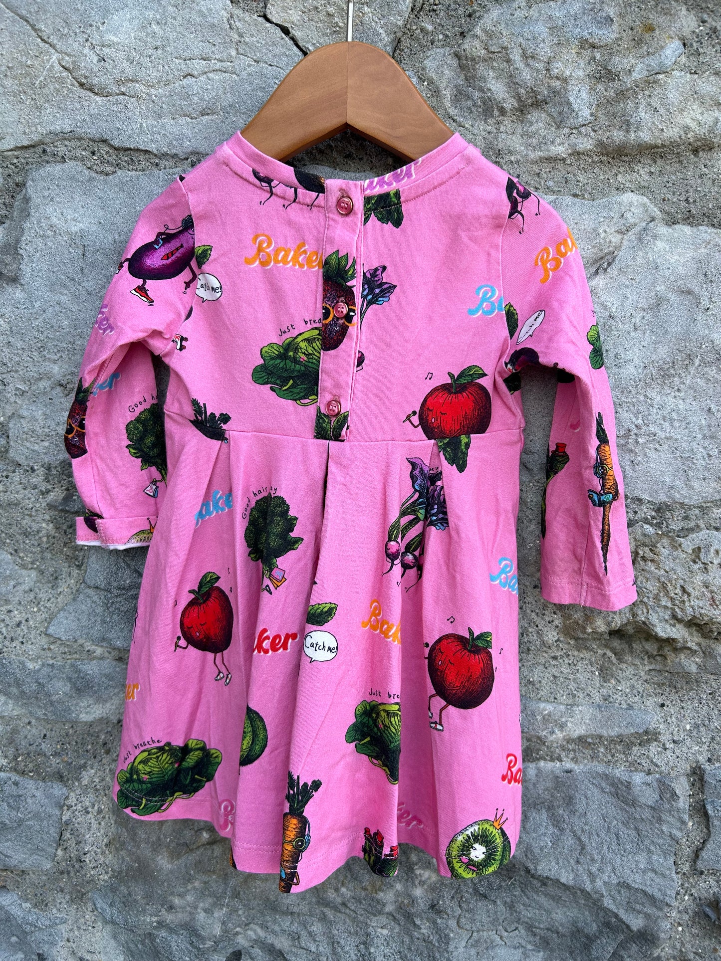 Veggie pink dress 6-9m (68-74cm)