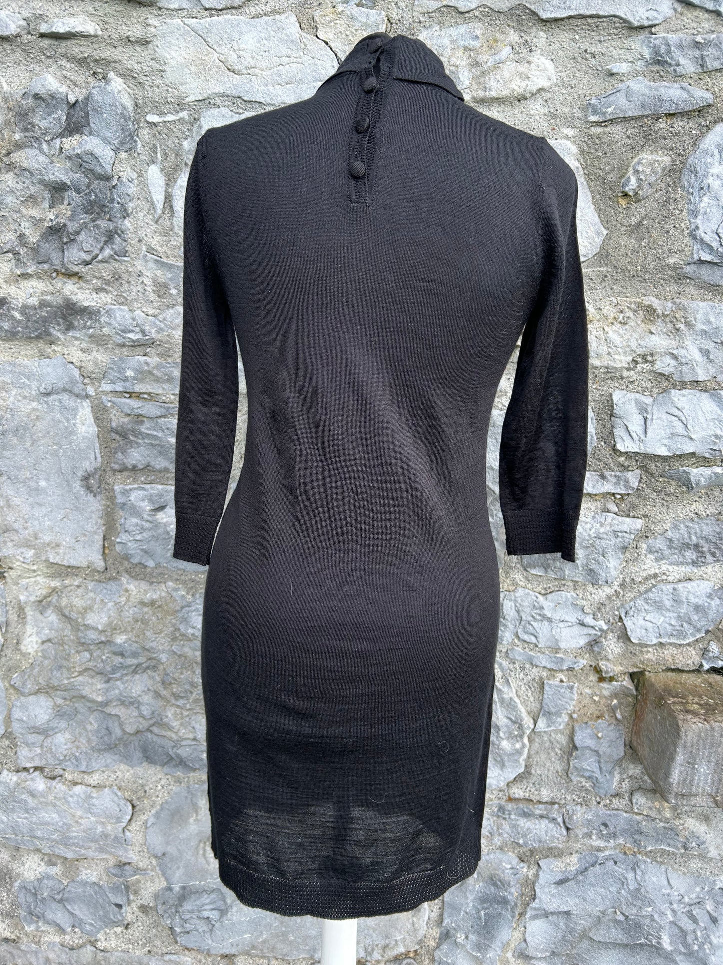 Black woolly dress uk 6-8