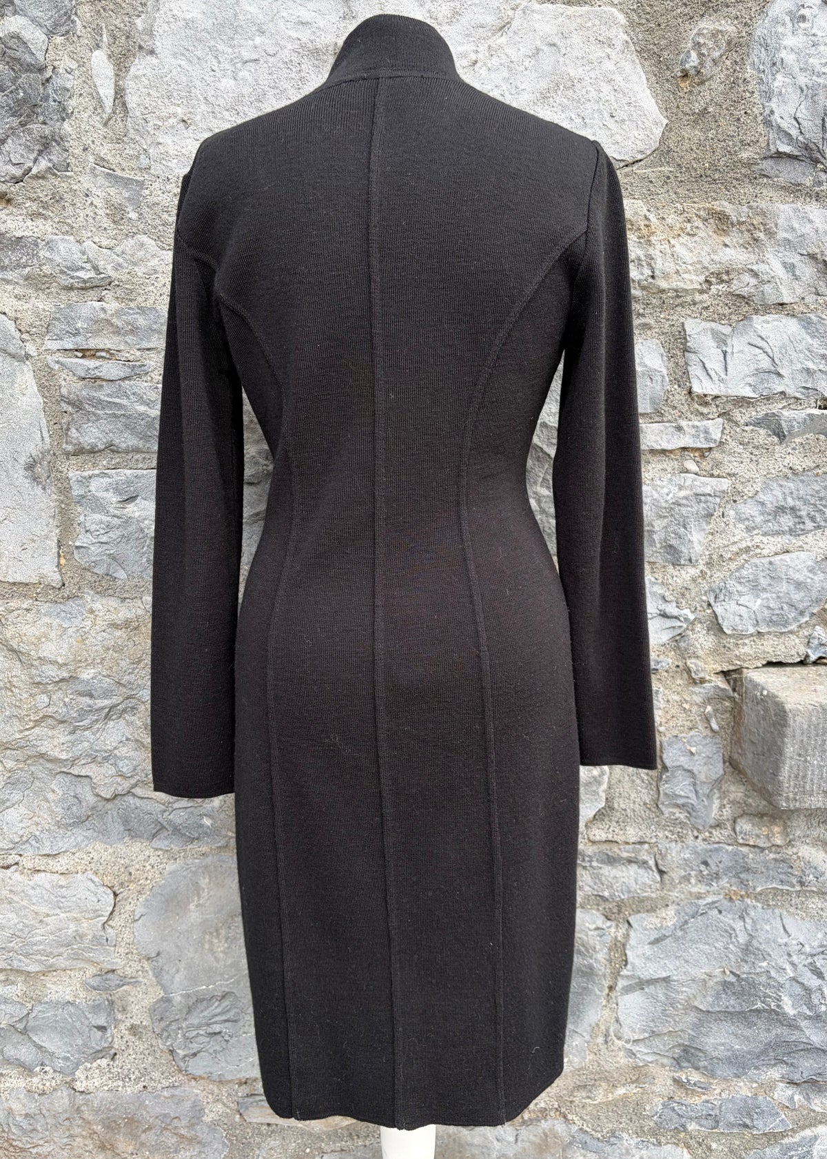 90s black knitted dress uk 10-12