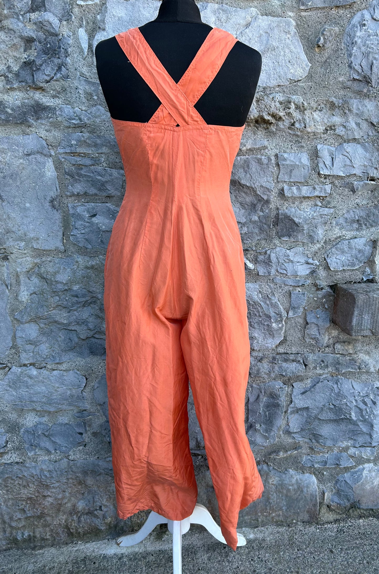 80s orange jumpsuit uk 4-6