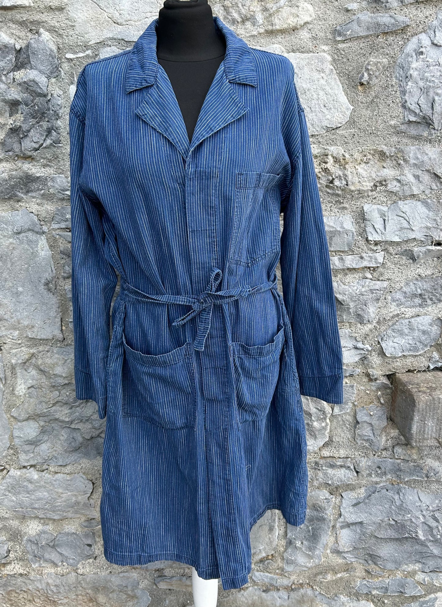 Blue stripy coat uk 14