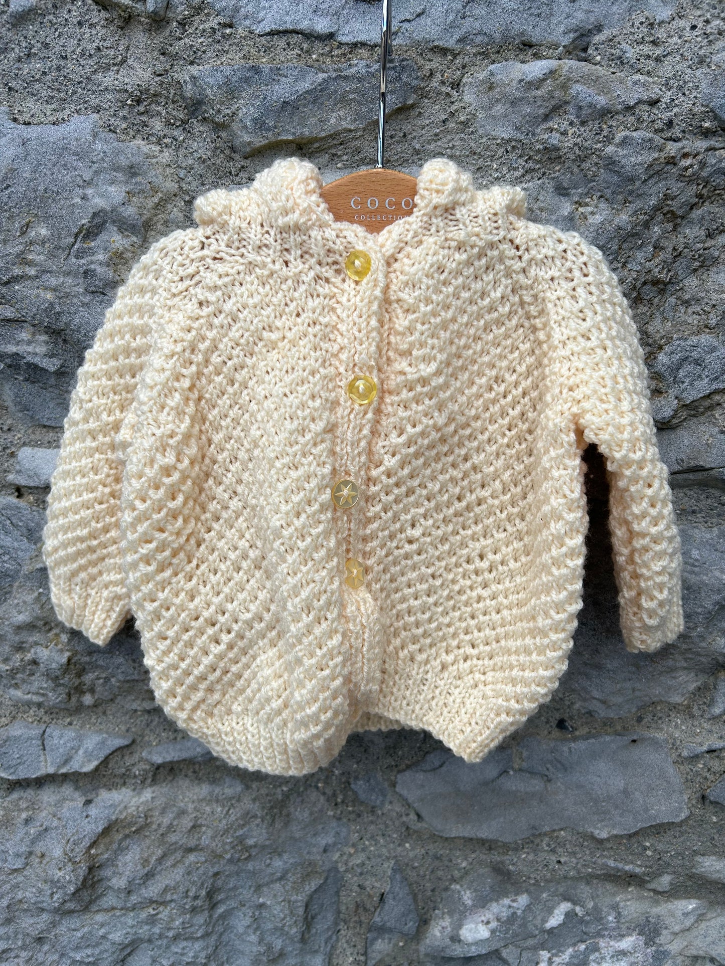 Cream hooded cardigan 6m (68cm)