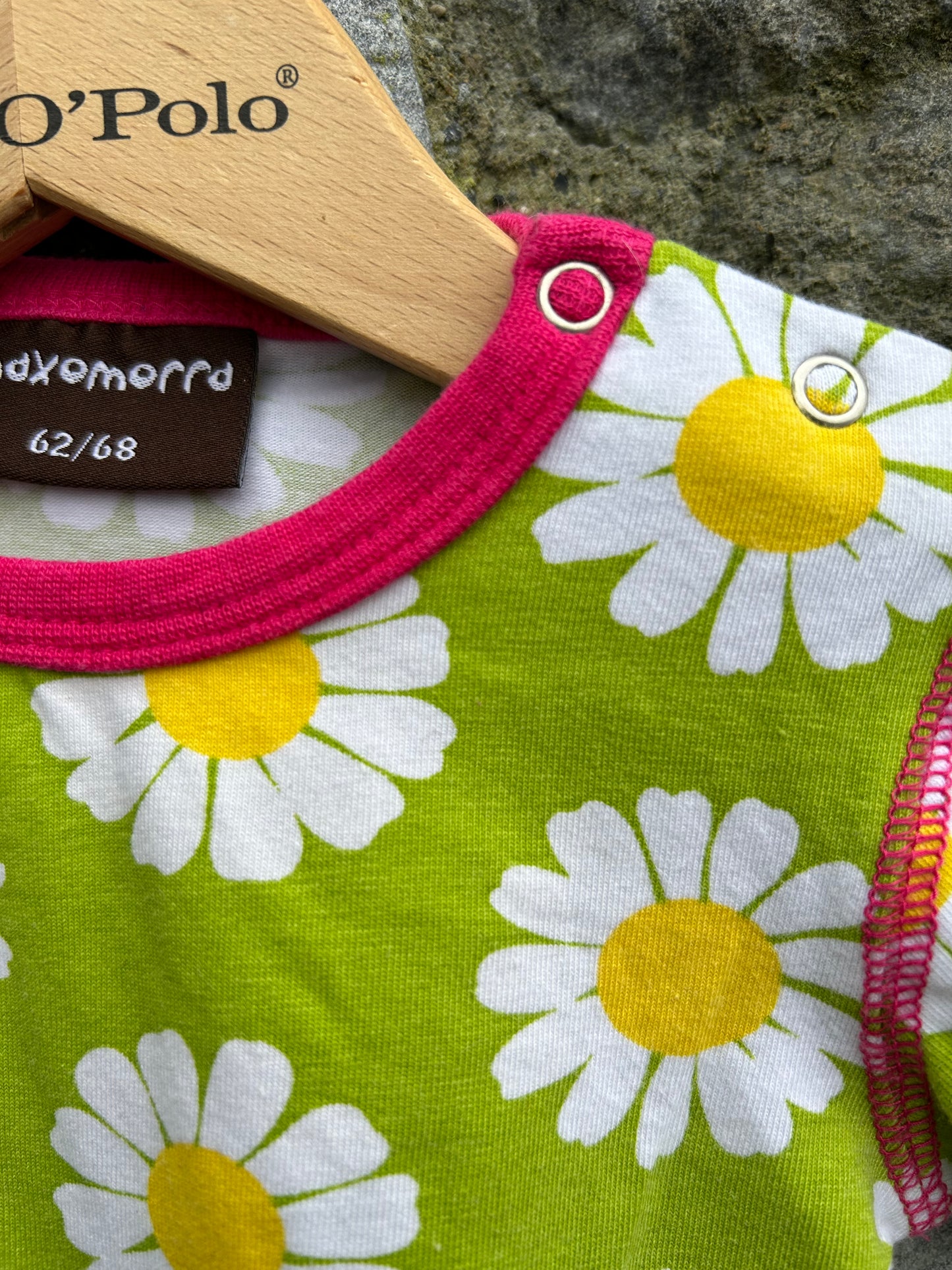 Green daisies vest 3-6m (62-68cm)