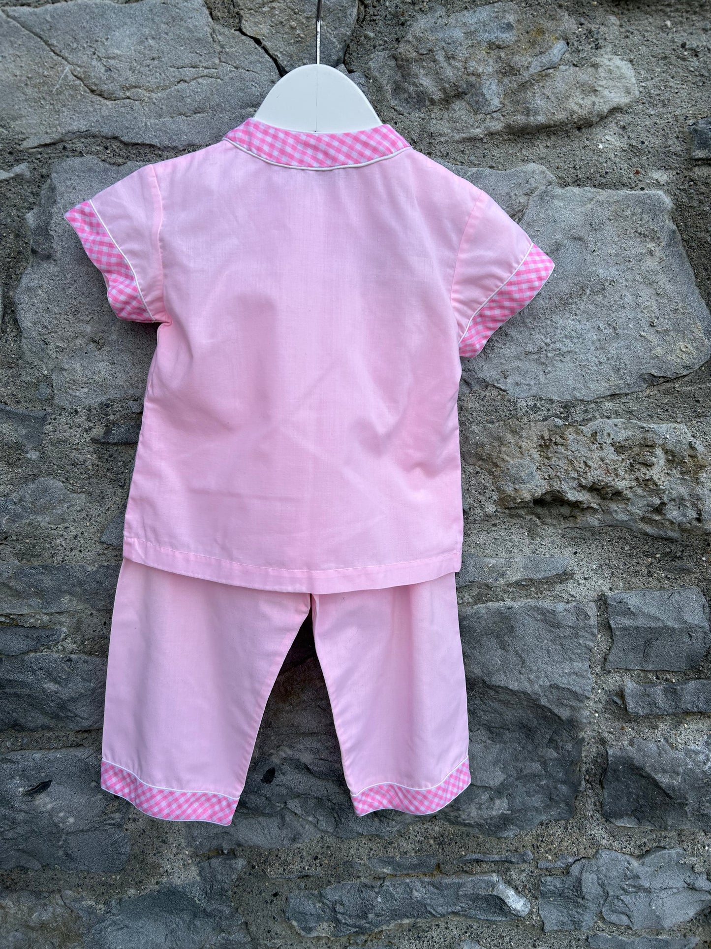 90s pink oriental top&pants 18-24m (86-92cm)