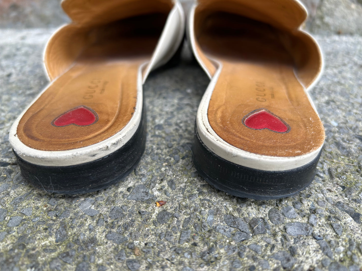 Off white Leather mules uk 6 (eu 39)