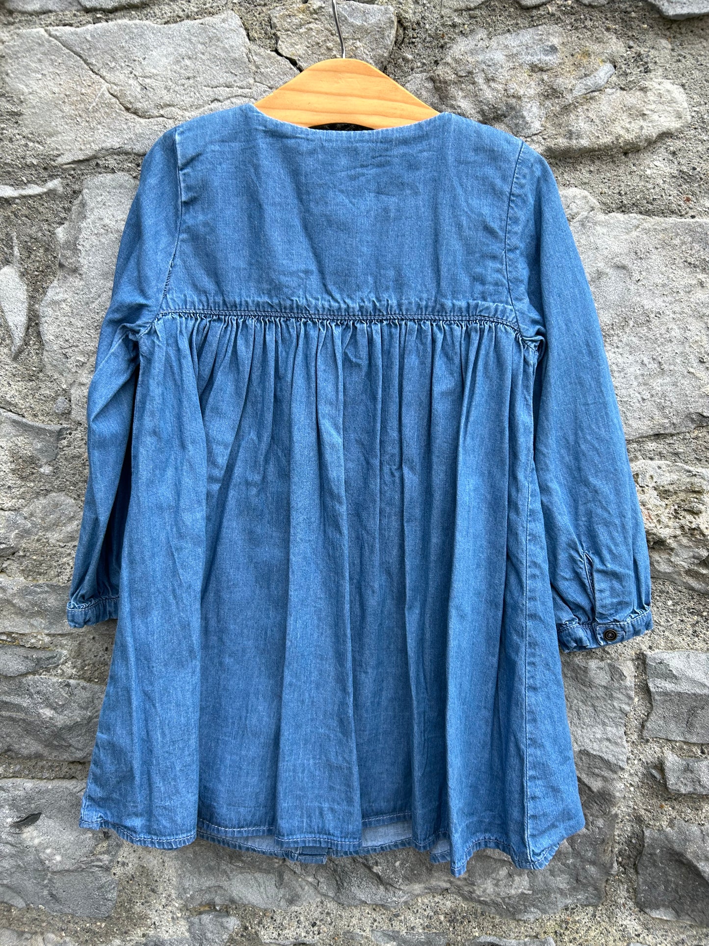 Denim dress with embroidery 3-4y (98-104cm)