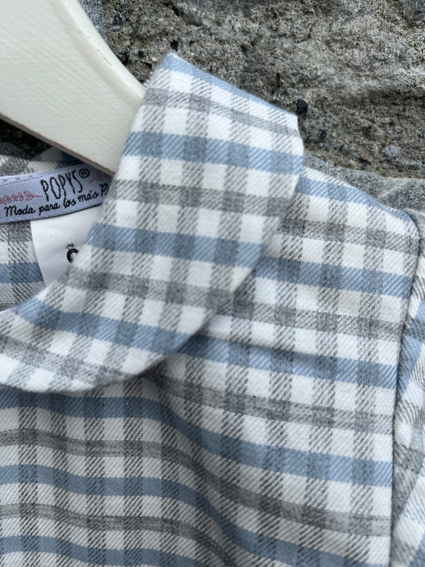 Grey check blouse 6-9m (68-74cm)