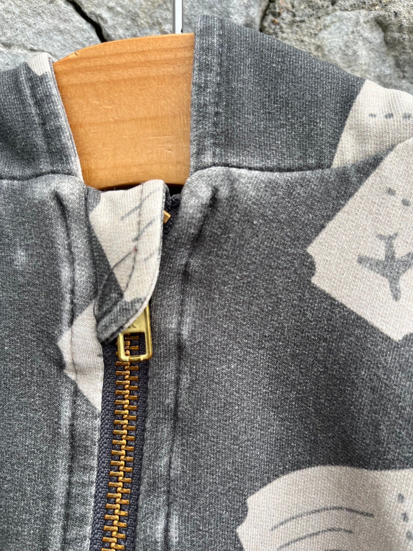 Grey tickets hoodie 9-12m (74-80cm)