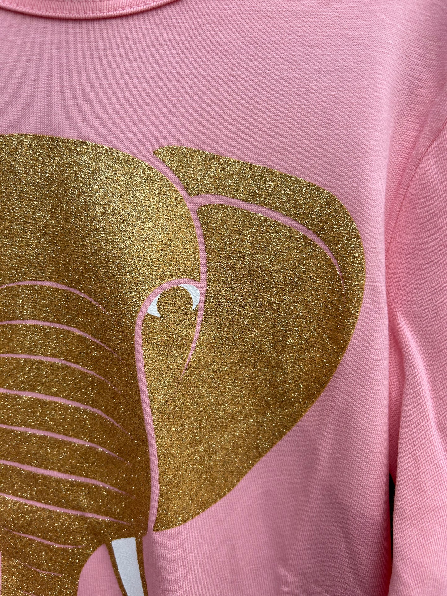 Glitter elephant pink top 10-11y (140-146cm)