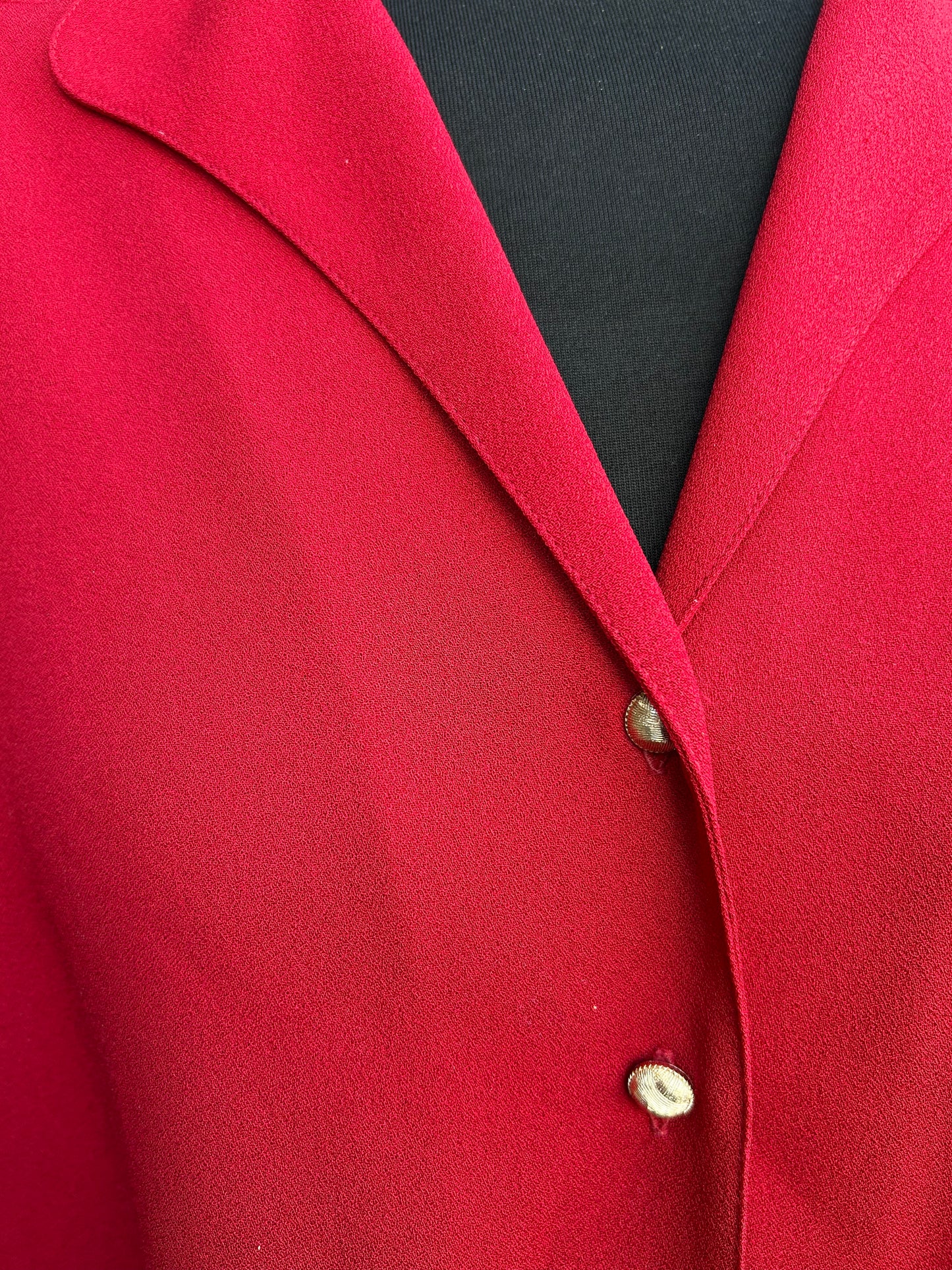 80s red blouse uk 12