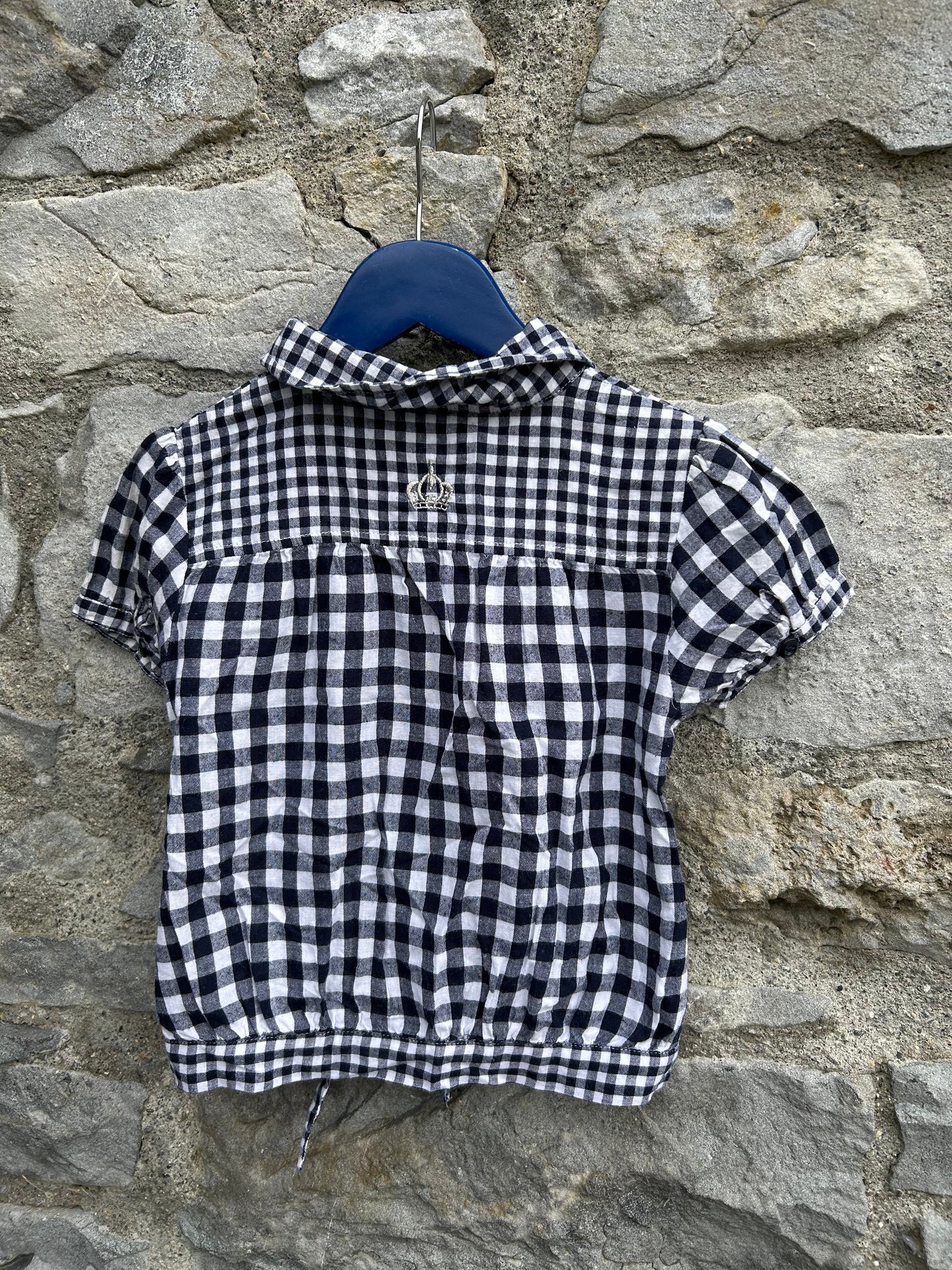 Navy gingham shirt 4-5y (104-110cm)