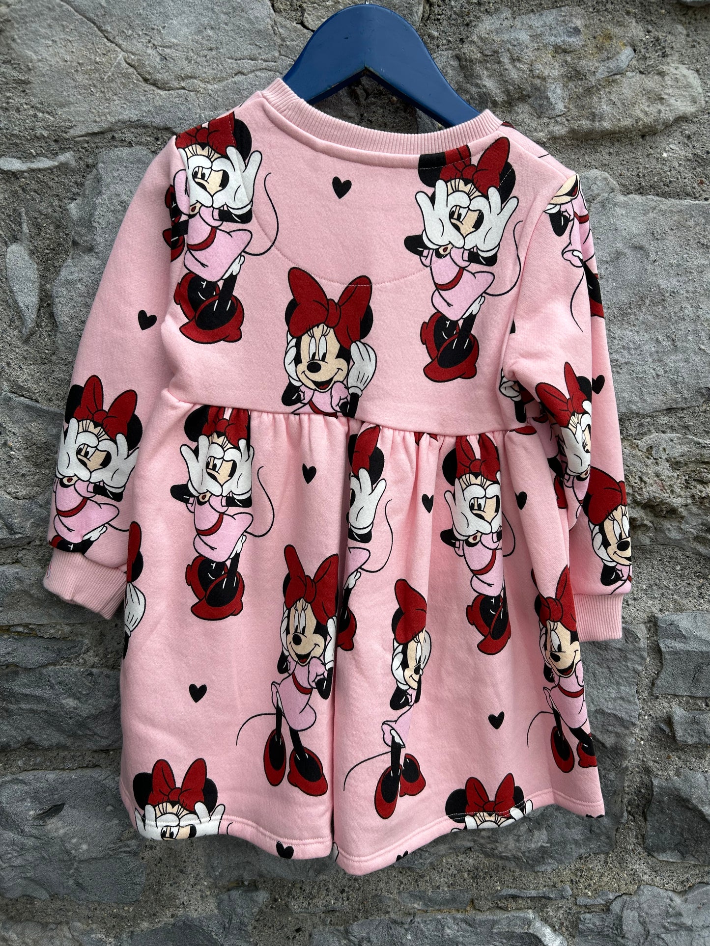 Minnie mouse pink sweat dress 3-4y (98-104cm)