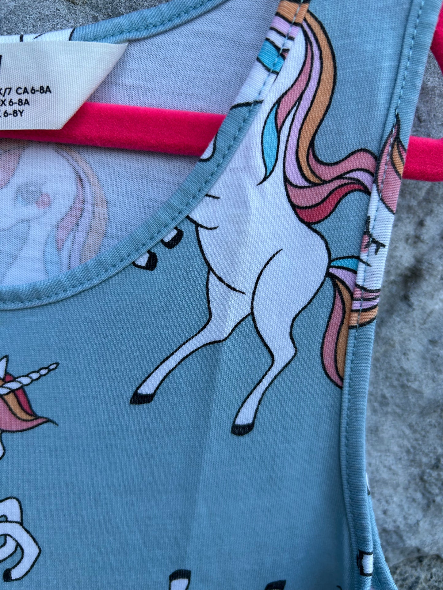 Unicorn blue dress 7-8y (122-128cm)