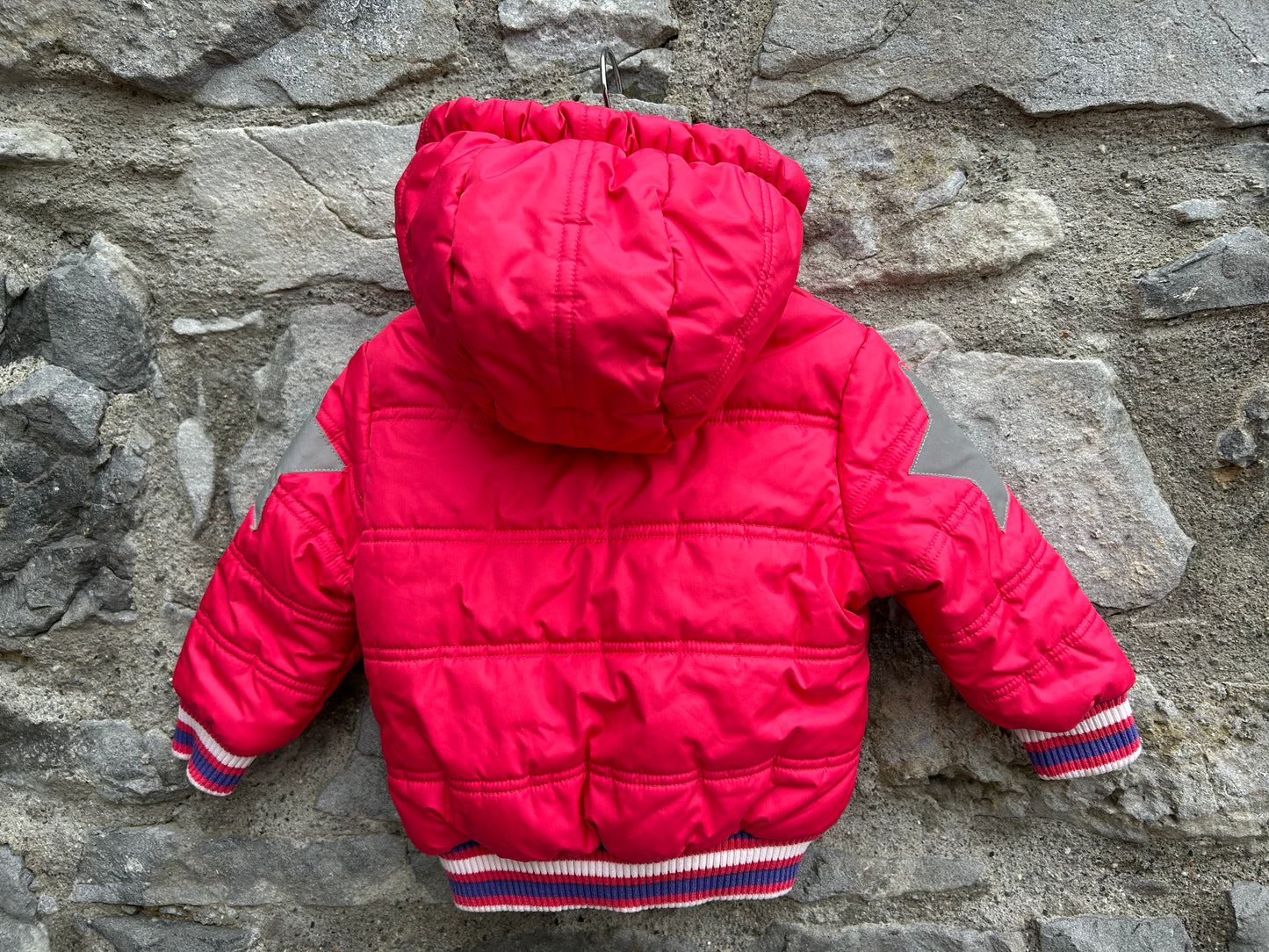 Pink puffy jacket 9m (74cm)
