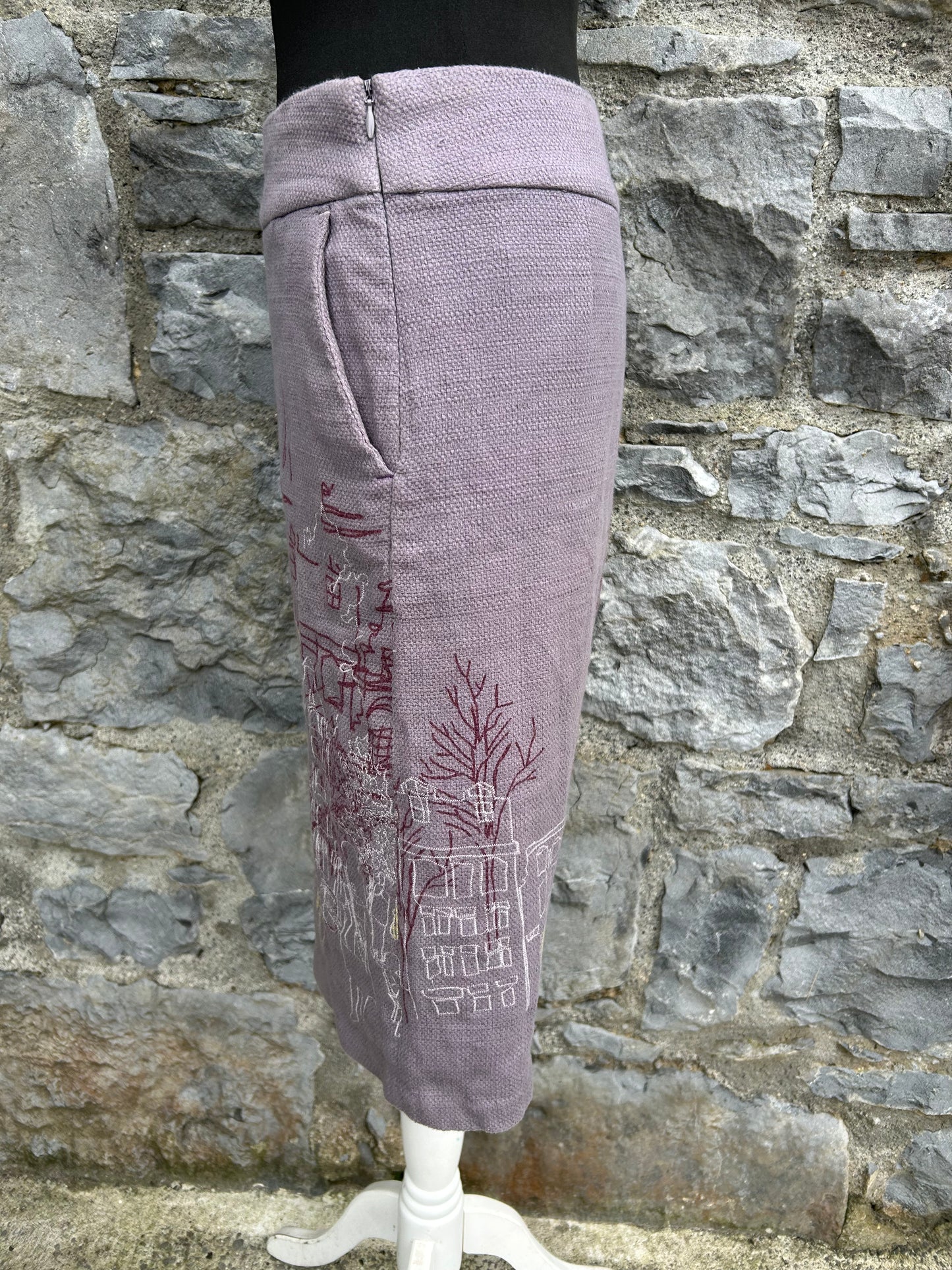 Rose beige city skirt uk 10