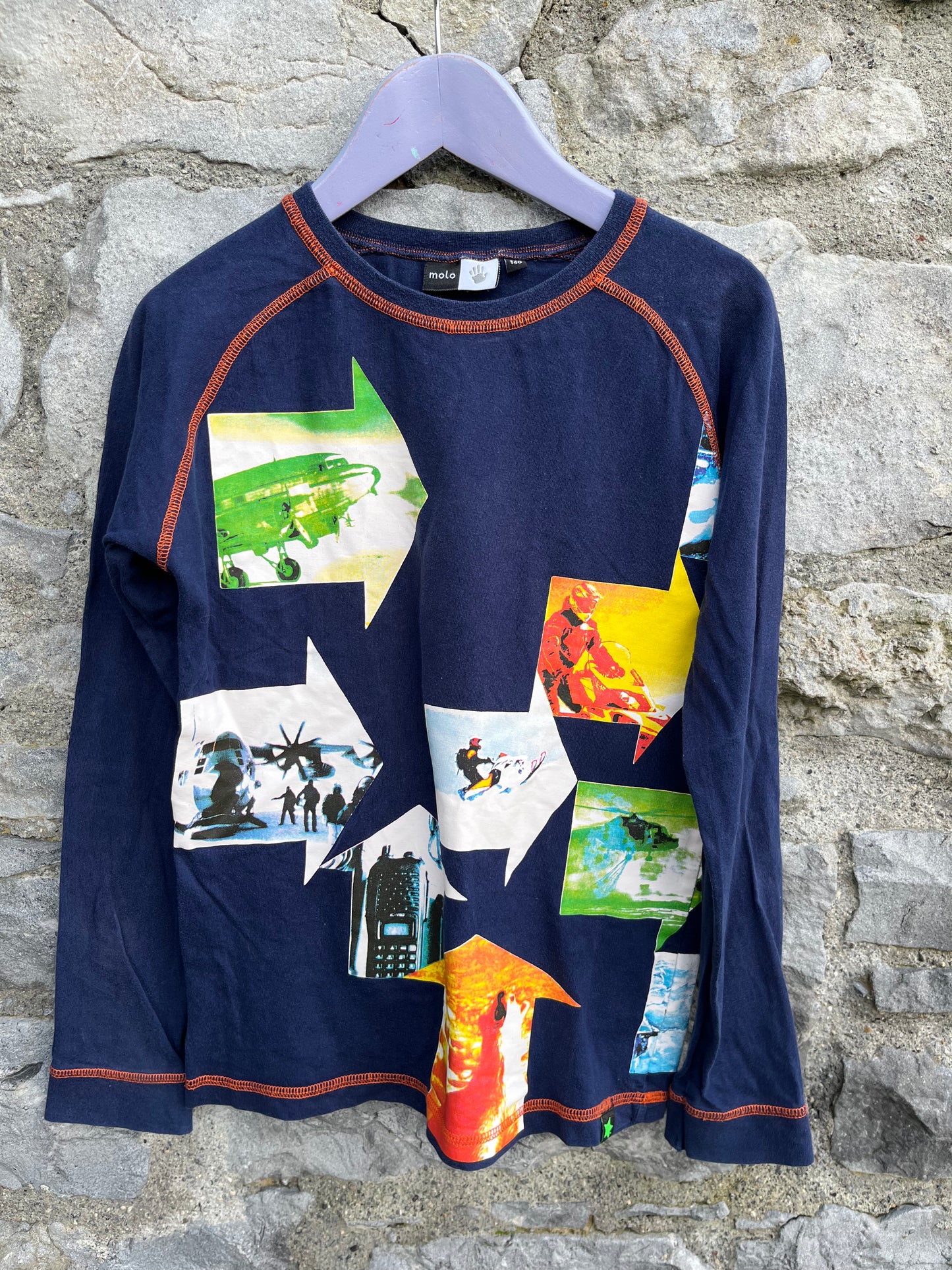 Winter sports navy top 9y (134cm)