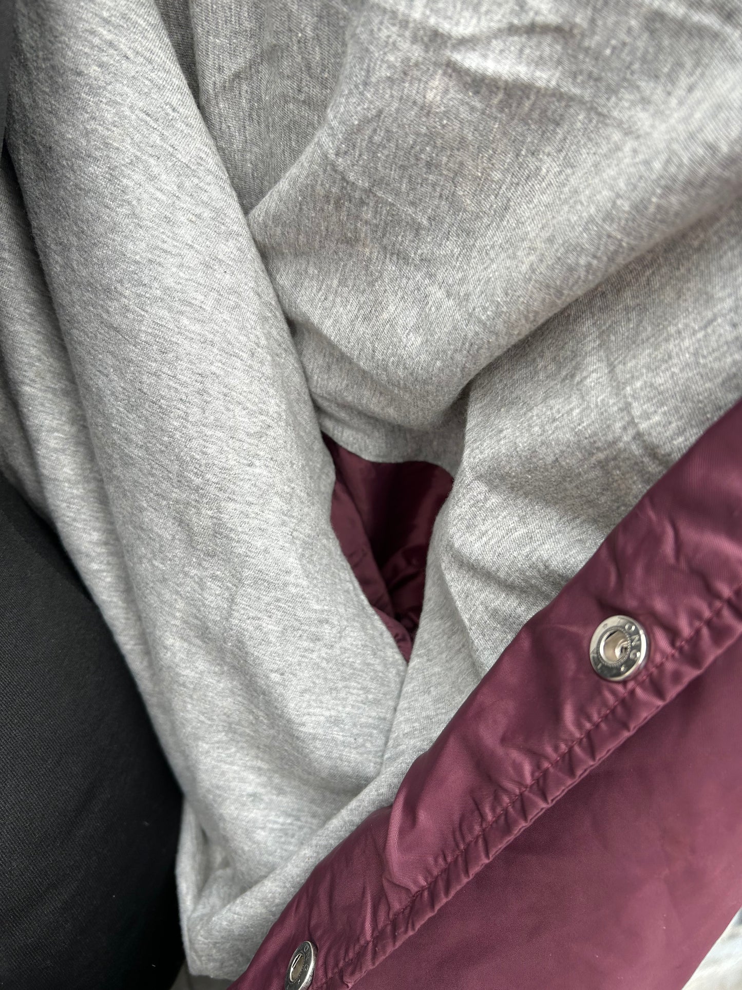 80s maroon waterproof jacket XL