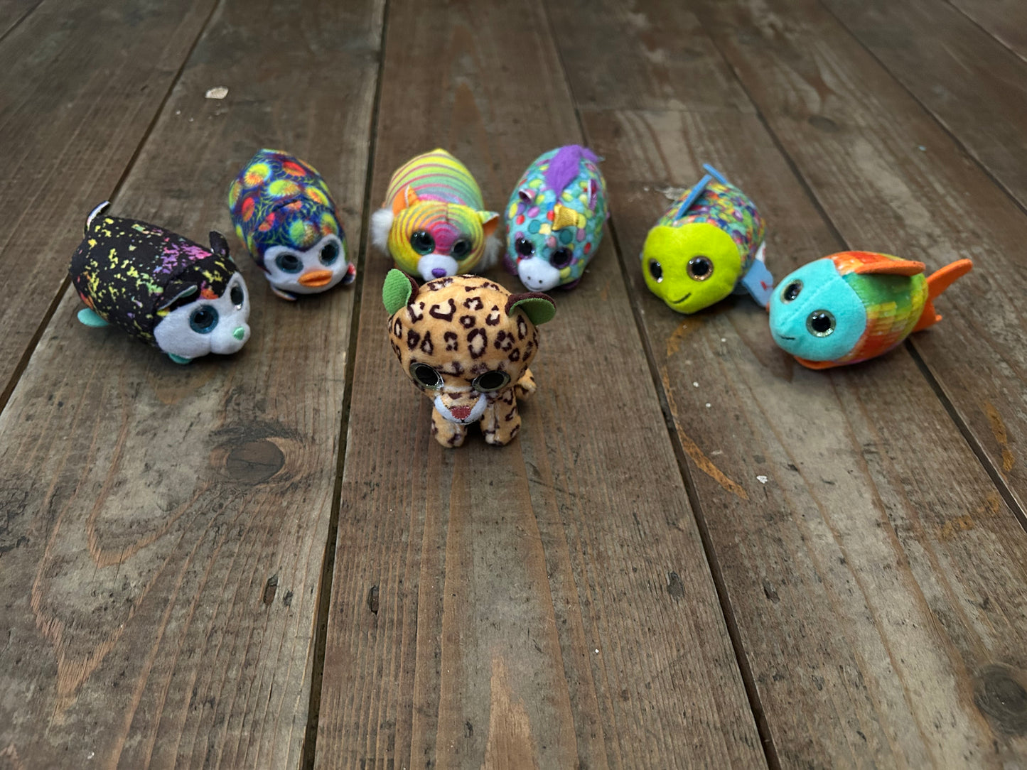 7 tiny ty soft toys