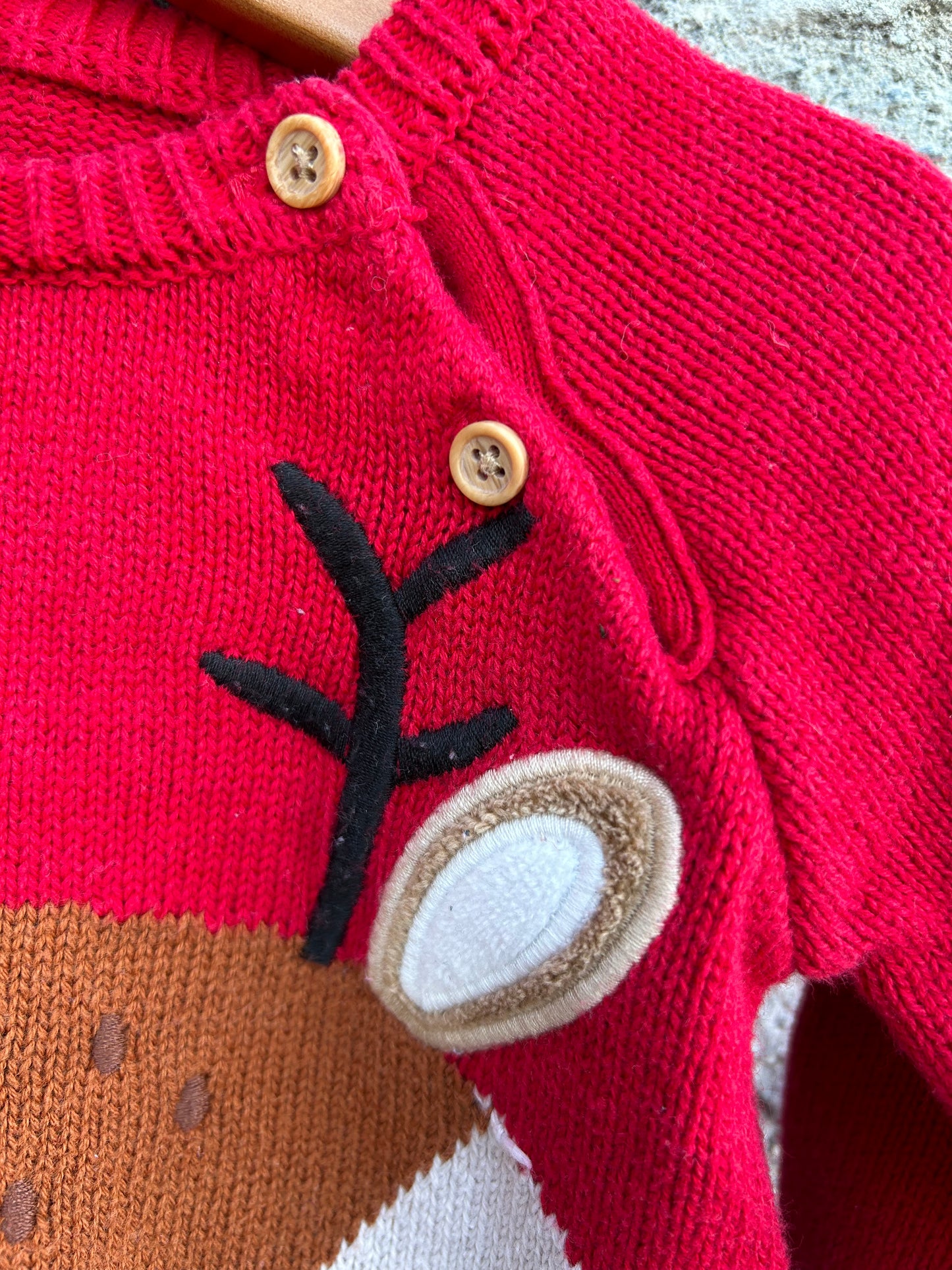 Reindeer red onesie 0-3m (56-62cm)