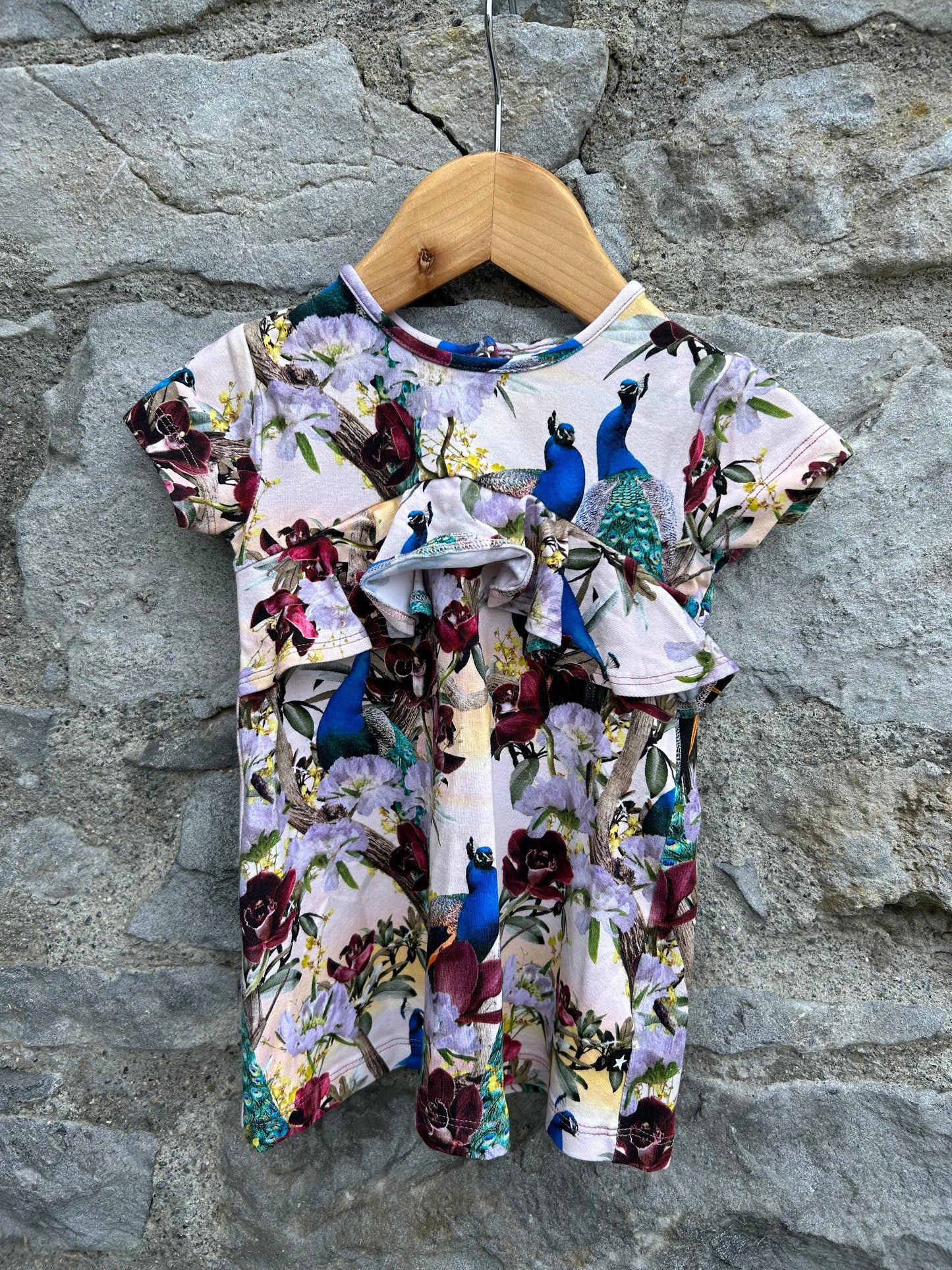Peacocks ruffled dress 3-6m (62-68cm)