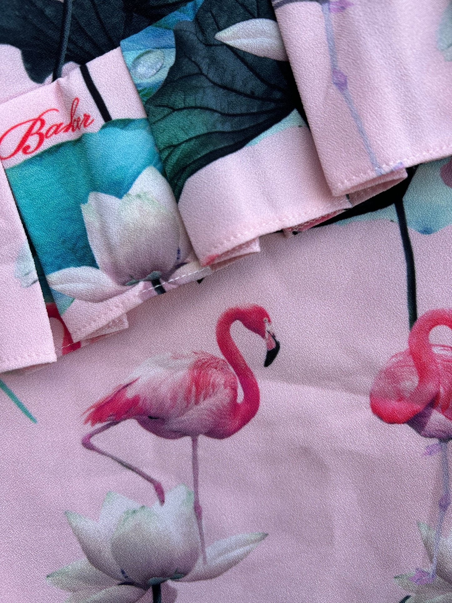 Water lilies&flamingo top 9y (134cm)