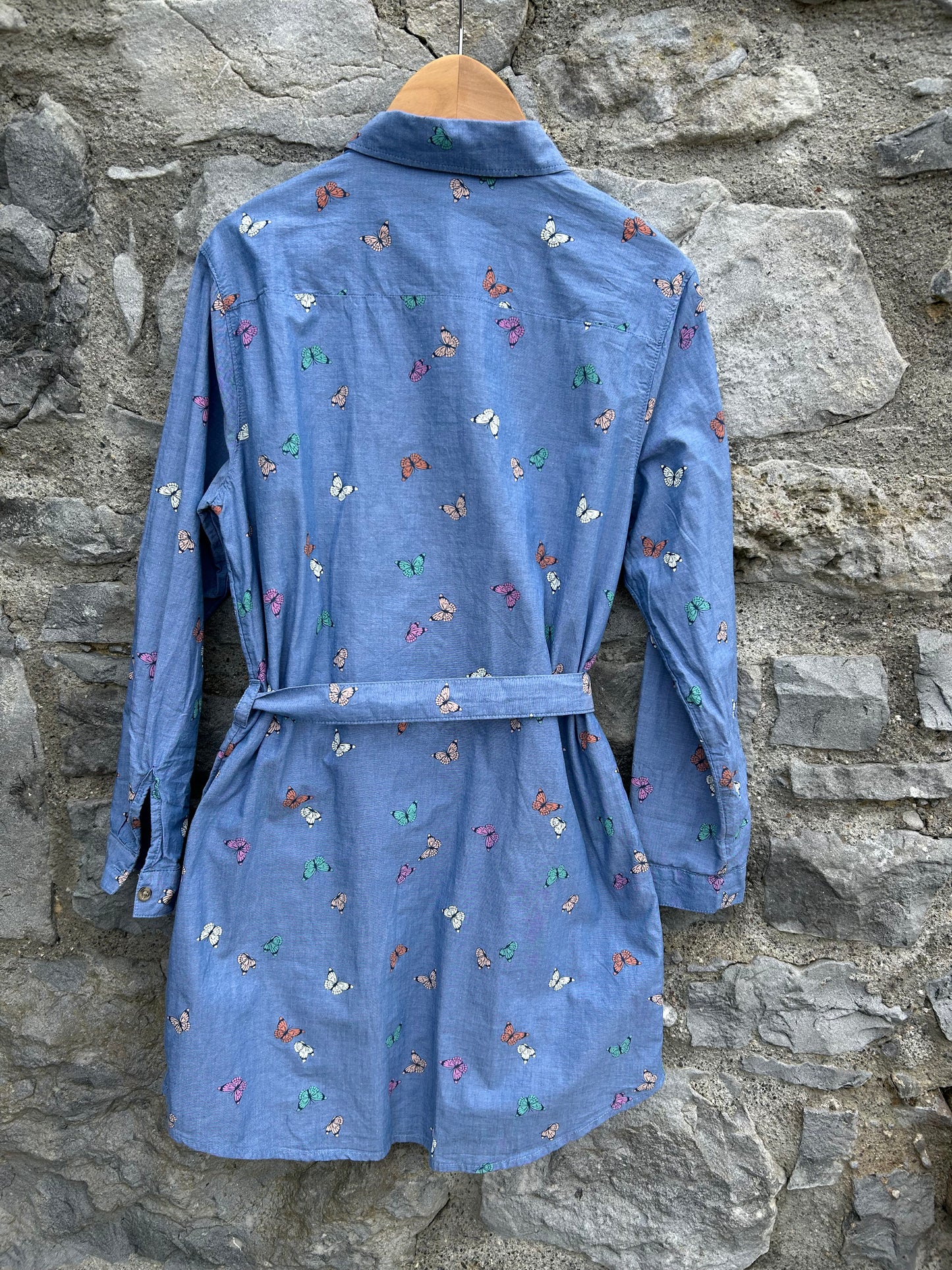 Butterflies shirt dress 9-10y (134-140cm)
