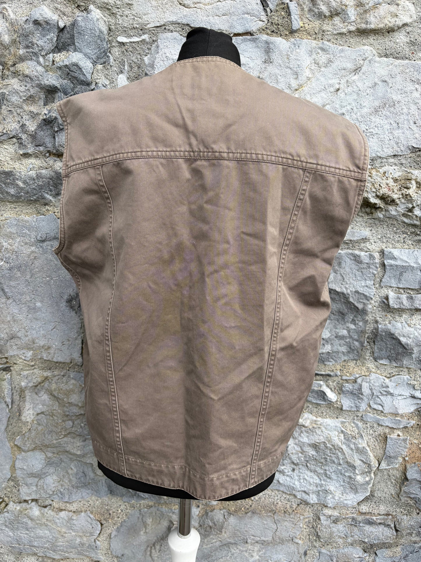 90s brown gilet Large