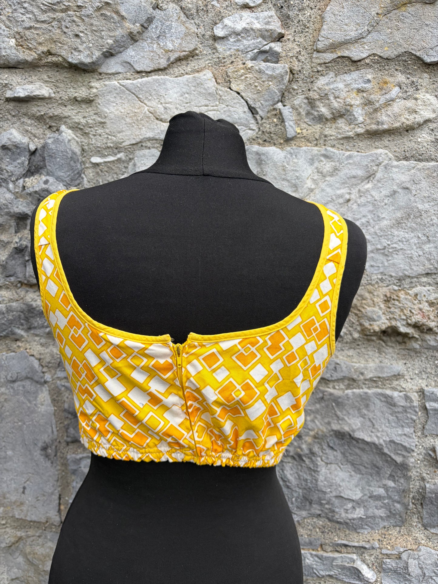 70s yellow bralette uk 8-10