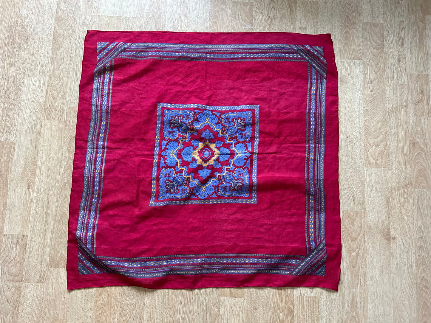 Burgundy blue scarf