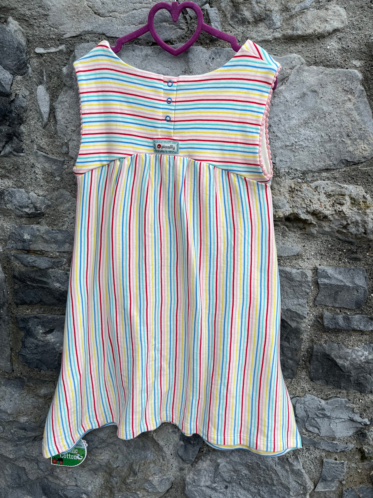 Rainbow stripes dress 8-9y (128-134cm)