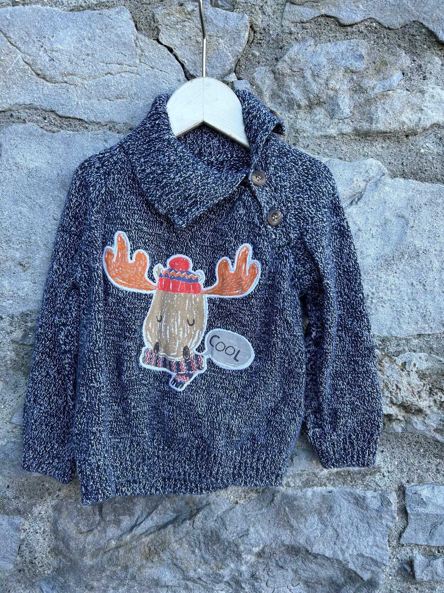 Moose grey melange jumper 12-18m (80-86cm)
