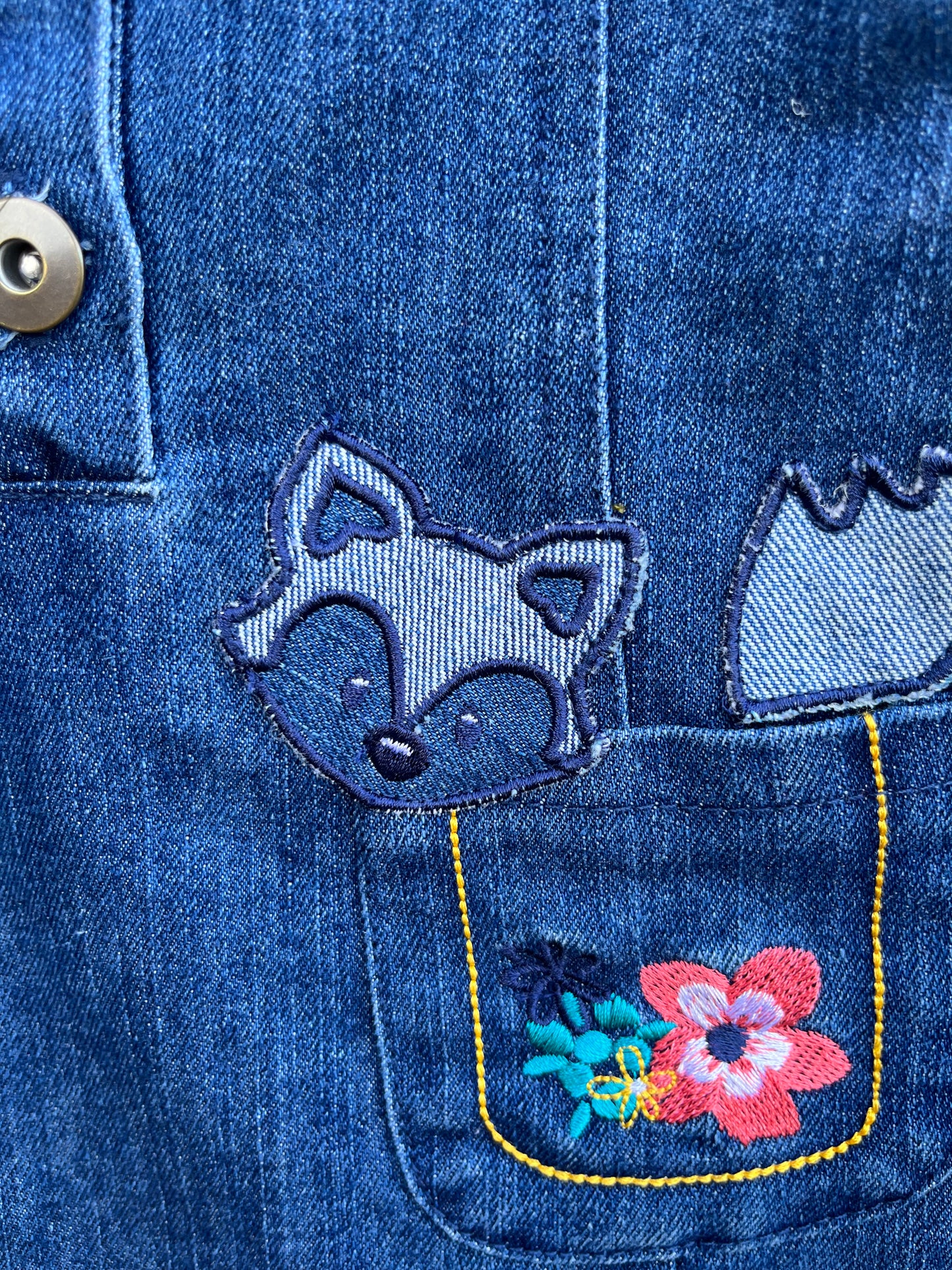 Denim pinafore 12-18m (80-86cm)