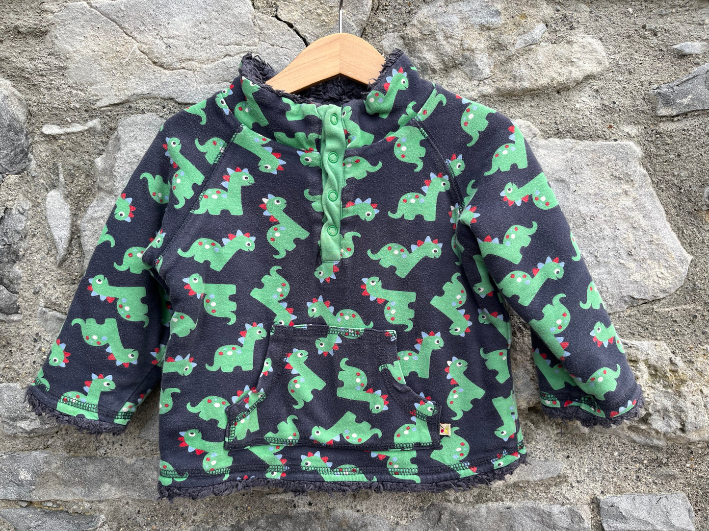 Reversible dinosaurs fleece 12-18m (80-86cm)