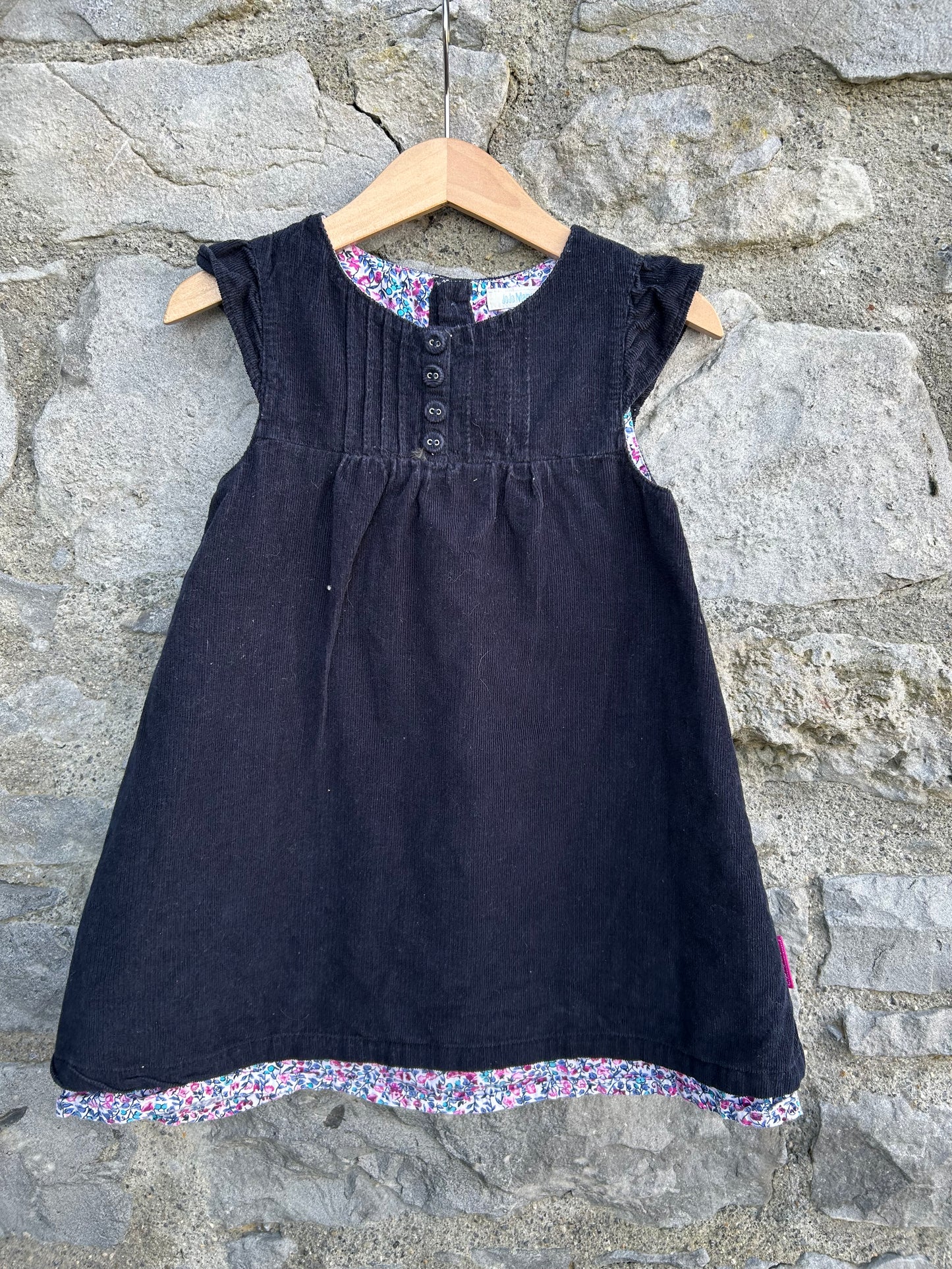 Navy corduroy dress 2-3y (92-98cm)