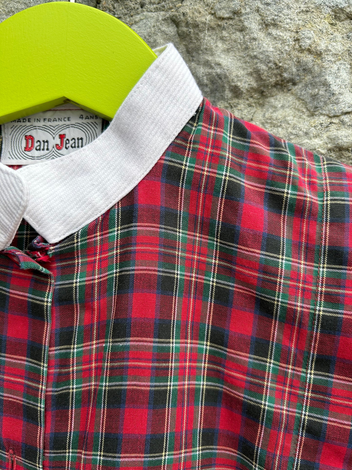 80s red check shirt 4y (104cm)