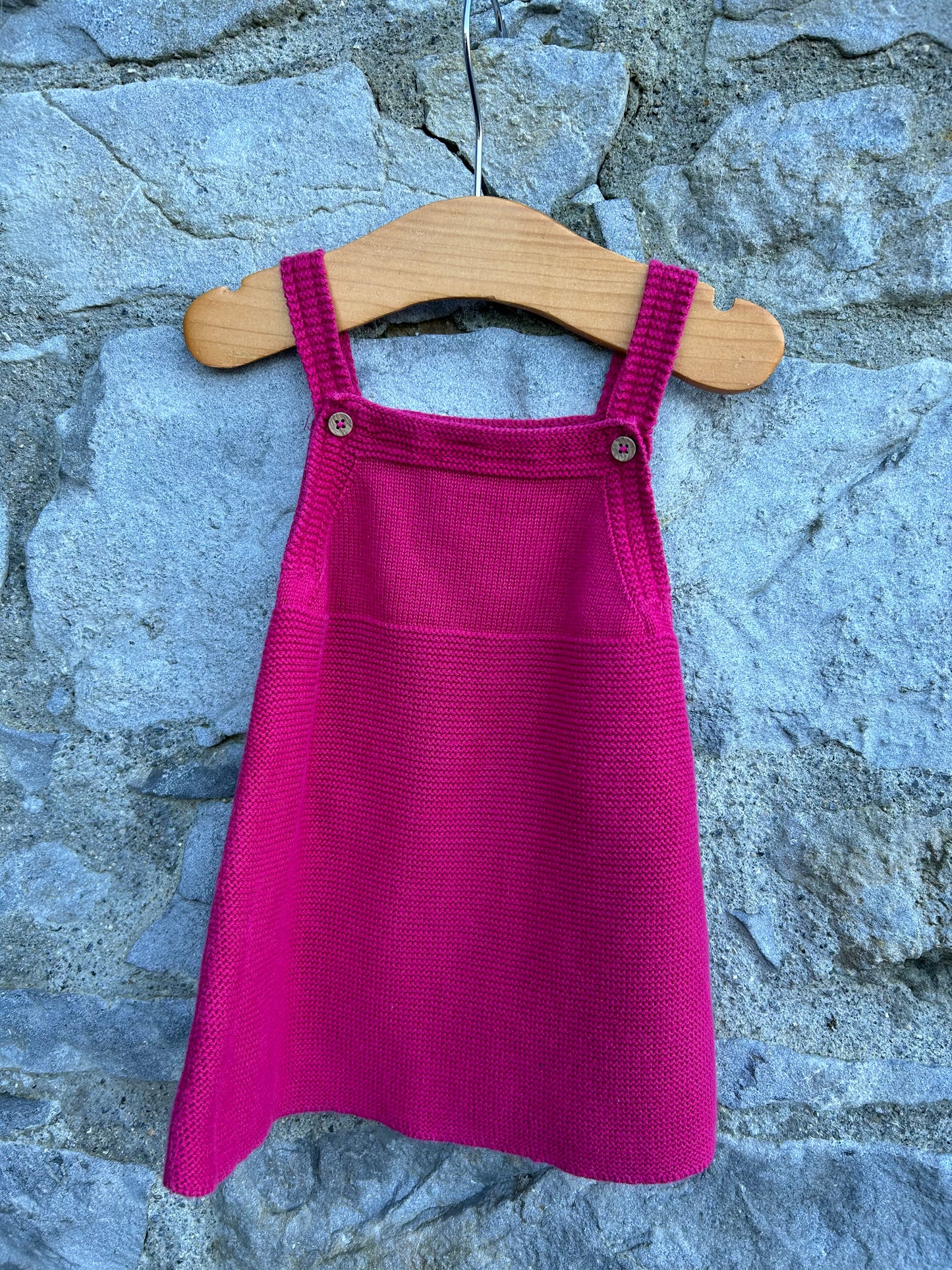 Mushroom pink pinafore 3-6m (62-68cm)