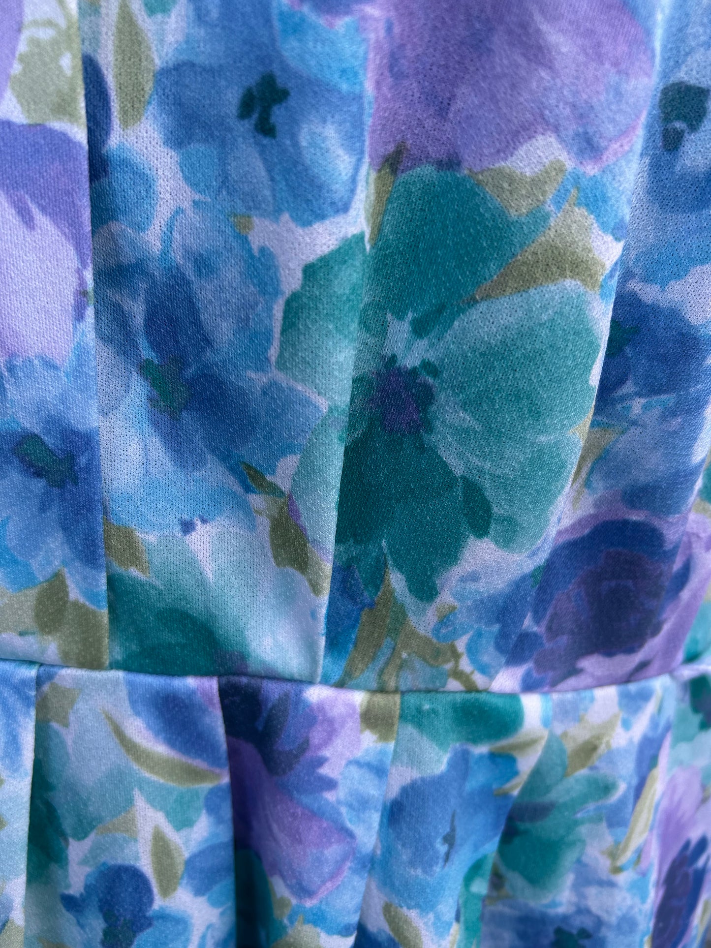 90s Blue&purple flowers dress uk 12