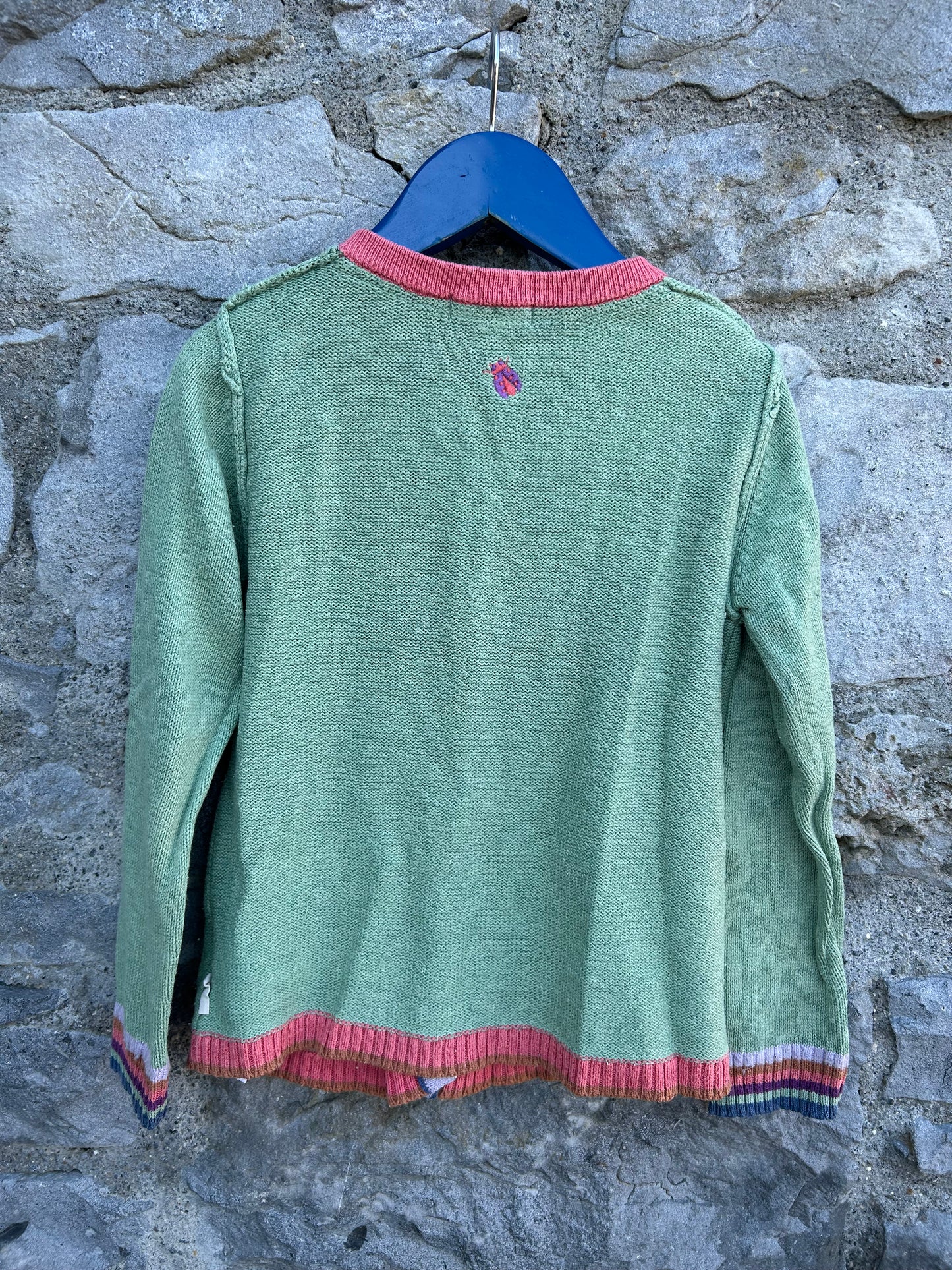 Green cardigan 5-6y (110-116cm)