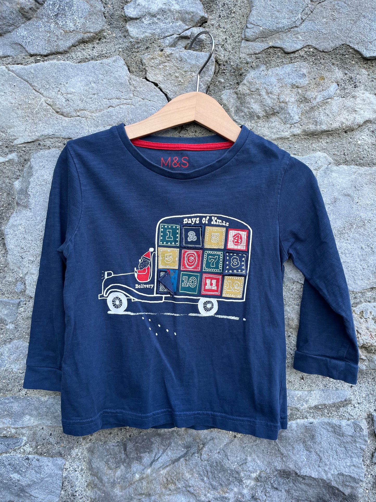 Gift truck navy top 2-3y (92-98cm)