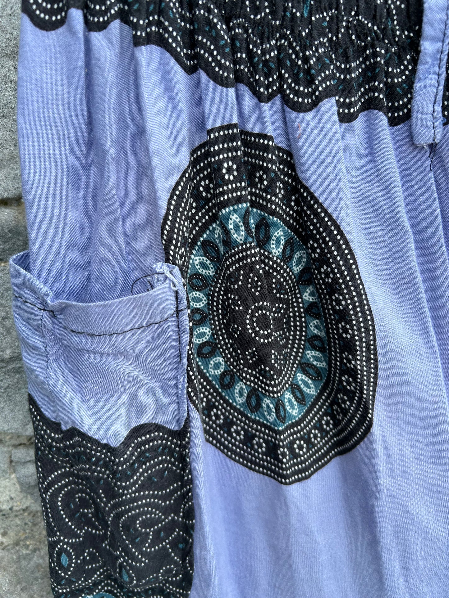 Mandalas blue baggy pants uk 10-12