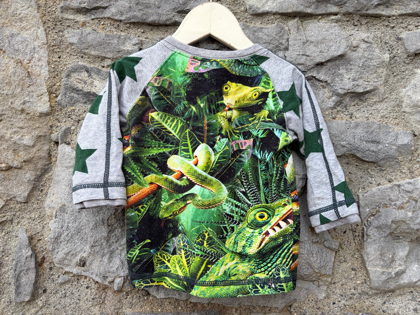 Lizard raglan top 3-6m (62-68cm)